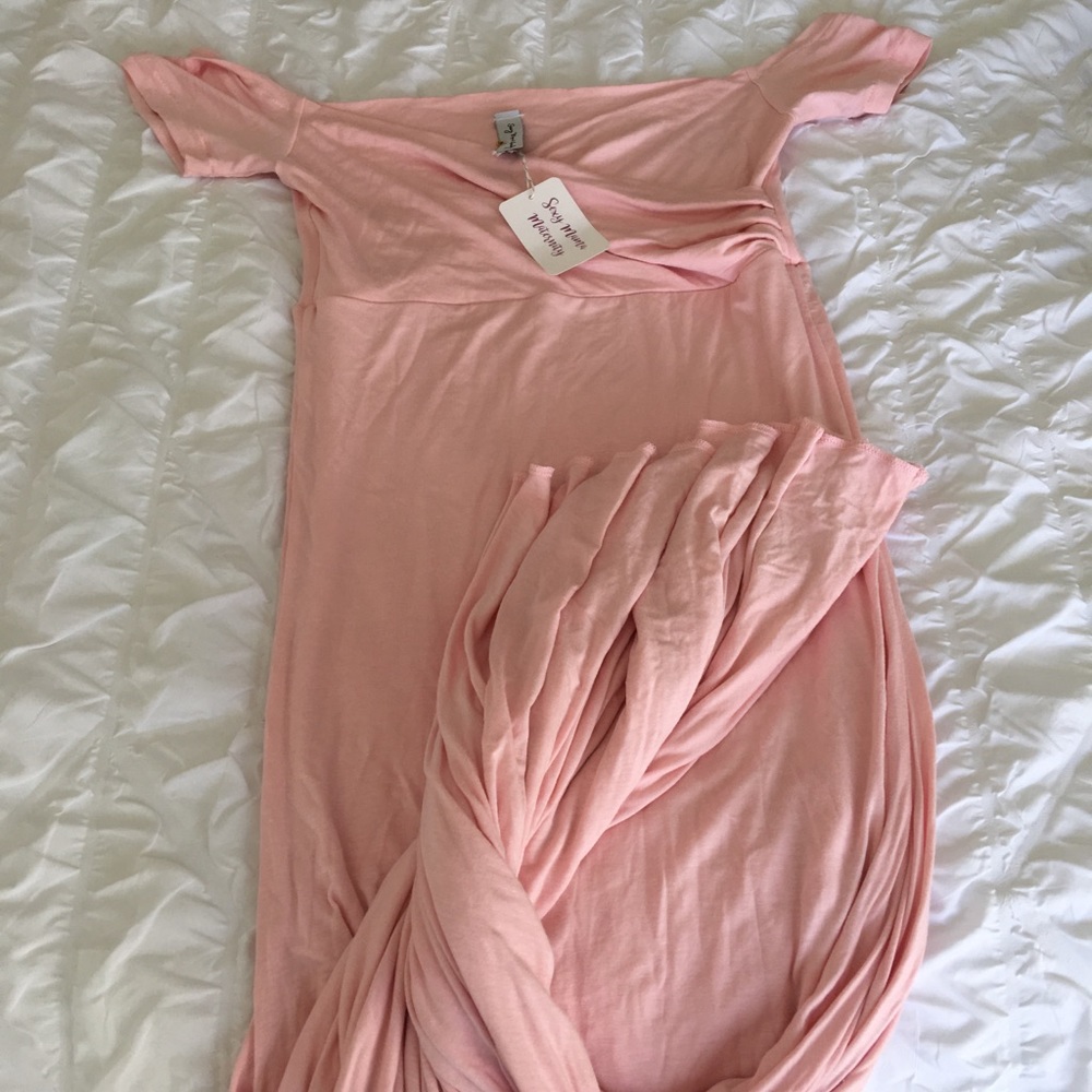 Pink Maternity Dress